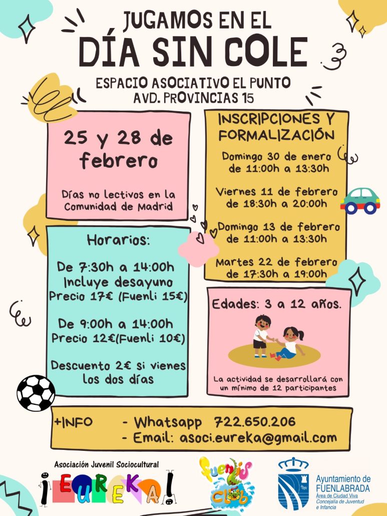 Cartel día sin cole 25-28 feb